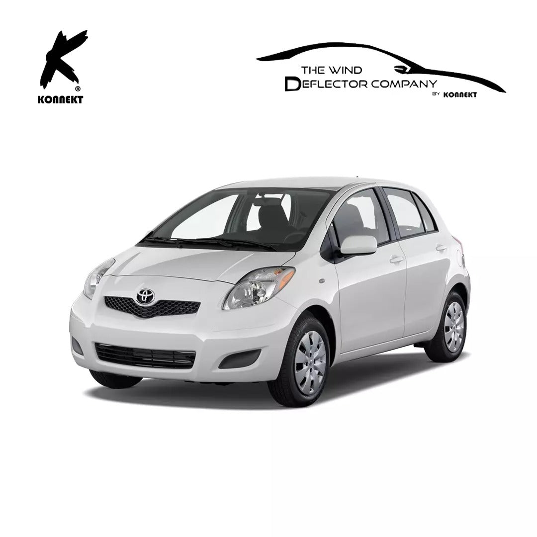 Wind Deflector Set for Toyota Yaris | 2006–2011 | Chrome | Front & Rear