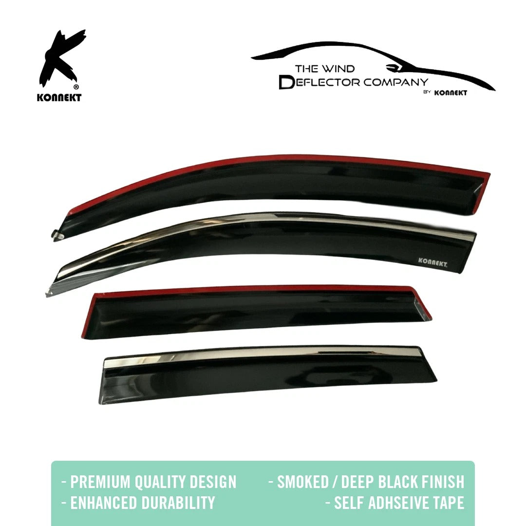 KONNEKT Wind Deflector Set for AUDI Q5 MK1 2009-2016 | 5 Doors | 4 Pcs