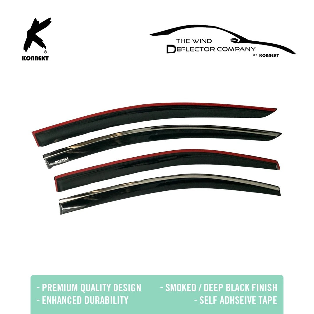 KONNEKT Wind Deflector Set for TOYOTA Corolla Saloon Hybrid | 2019 - 2024 | 4 Pc