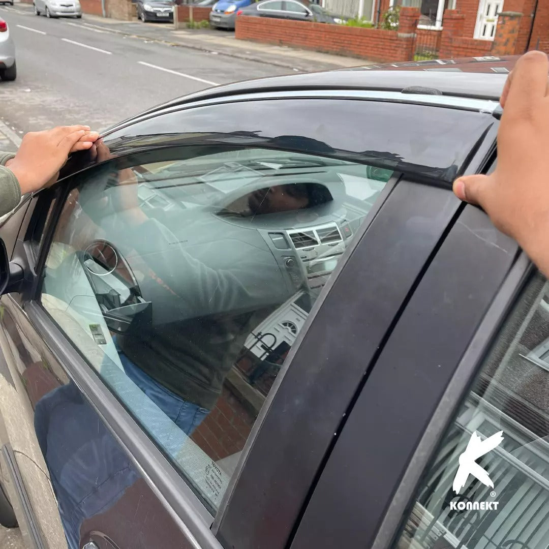 Wind Deflector Set for Toyota Yaris | 2006–2011 | Chrome | Front & Rear