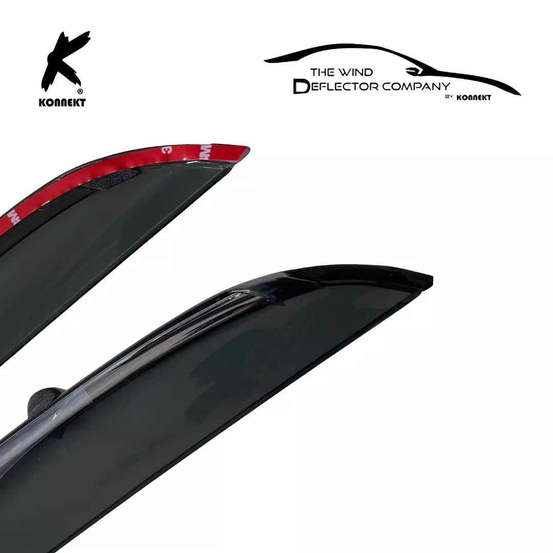 Wind Deflector Set for Toyota Yaris | 2006–2011 | Chrome | Front & Rear