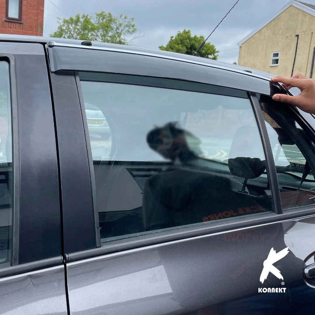 Wind Deflector Set for Toyota Yaris | 2006–2011 | Chrome | Front & Rear