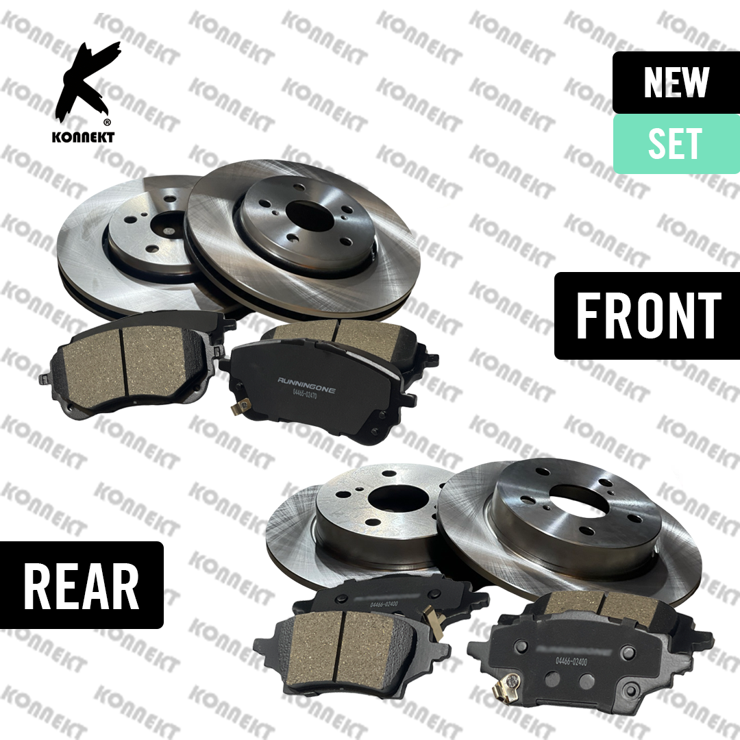 KONNEKT Front & Rear Brake Discs & Brake Pads for TOYOTA Corolla | 1.8L 2019 - 2025