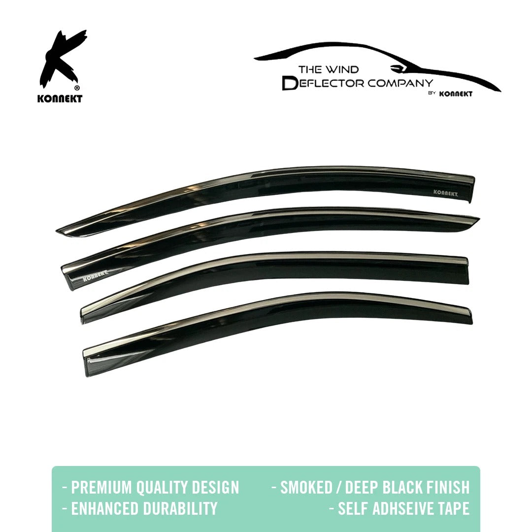 KONNEKT Wind Deflector Set for TOYOTA Corolla Saloon Hybrid | 2019 - 2024 | 4 Pc