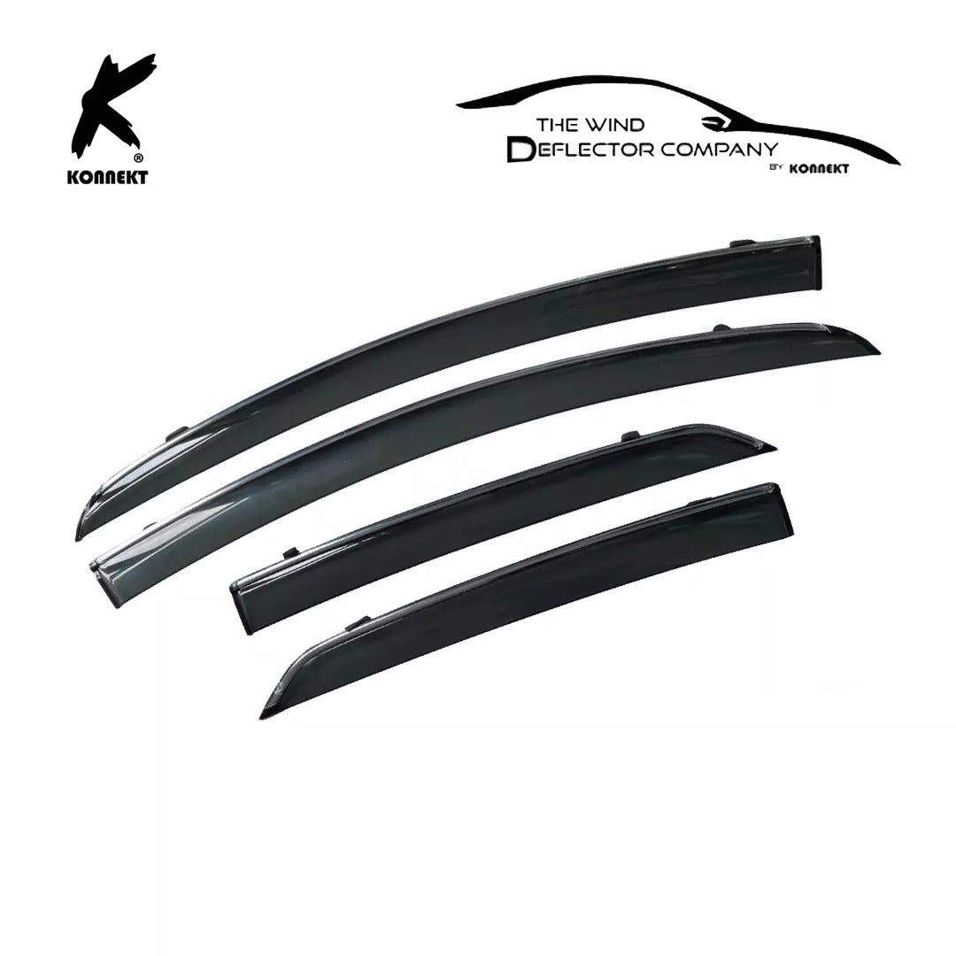 Wind Deflector Set for Toyota Yaris | 2006–2011 | Chrome | Front & Rear