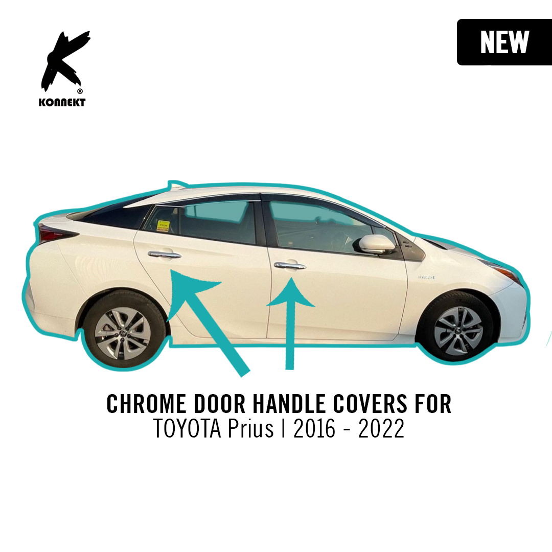 Chrome Exterior Door Handle Covers Trim for TOYOTA Prius | 2016 - 2022