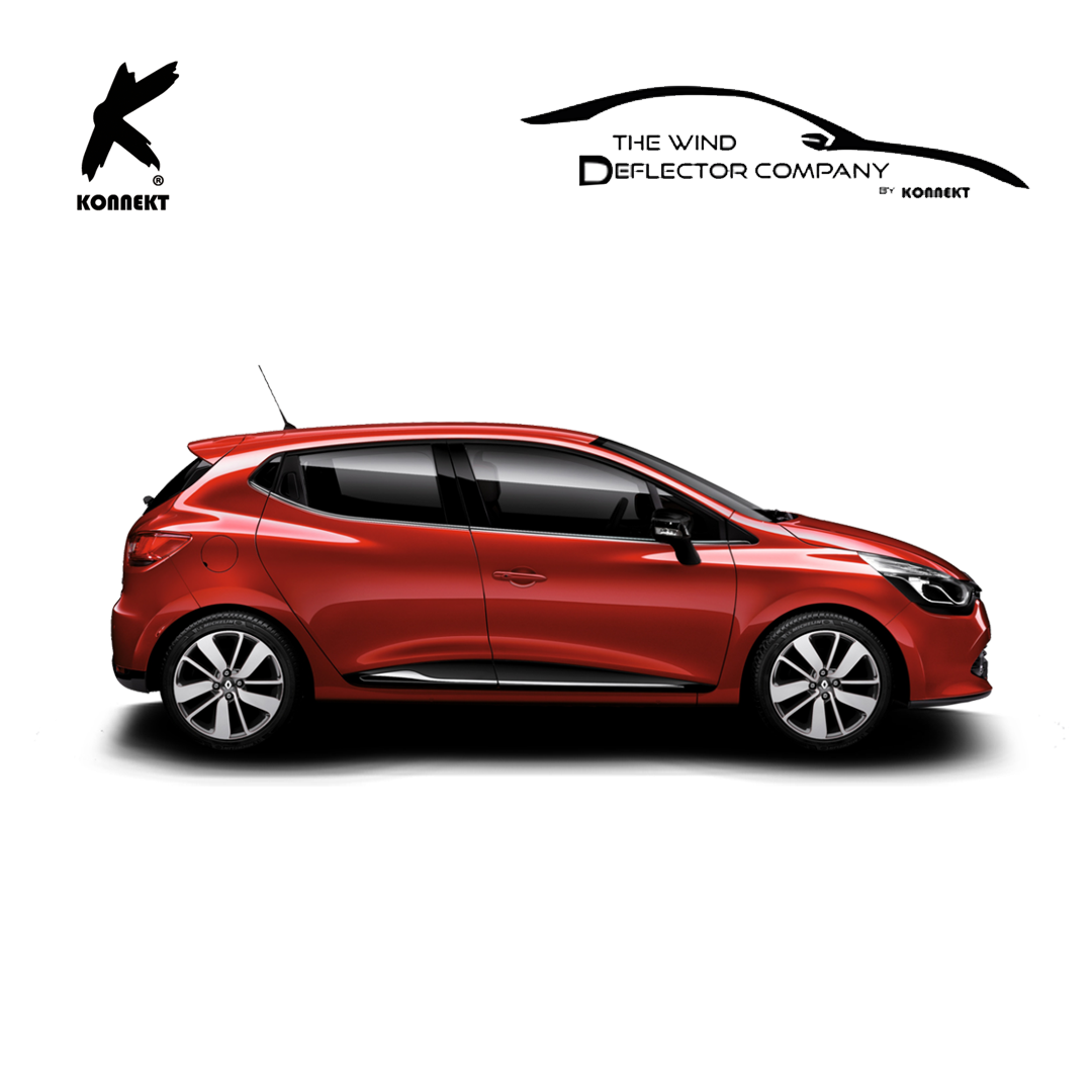 Wind Deflector Set for Renault Clio Hatchback _ 2012-2018 _ Front & Rear _ 4 Pcs