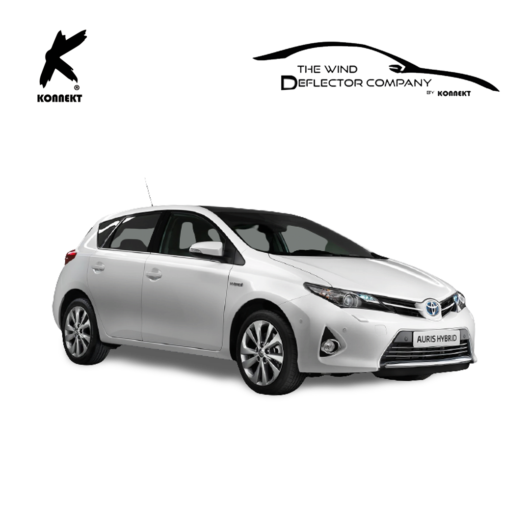 Wind Deflector Set for Toyota Auris _ Front and Rear _ 2013 - 2018 _ Chrome