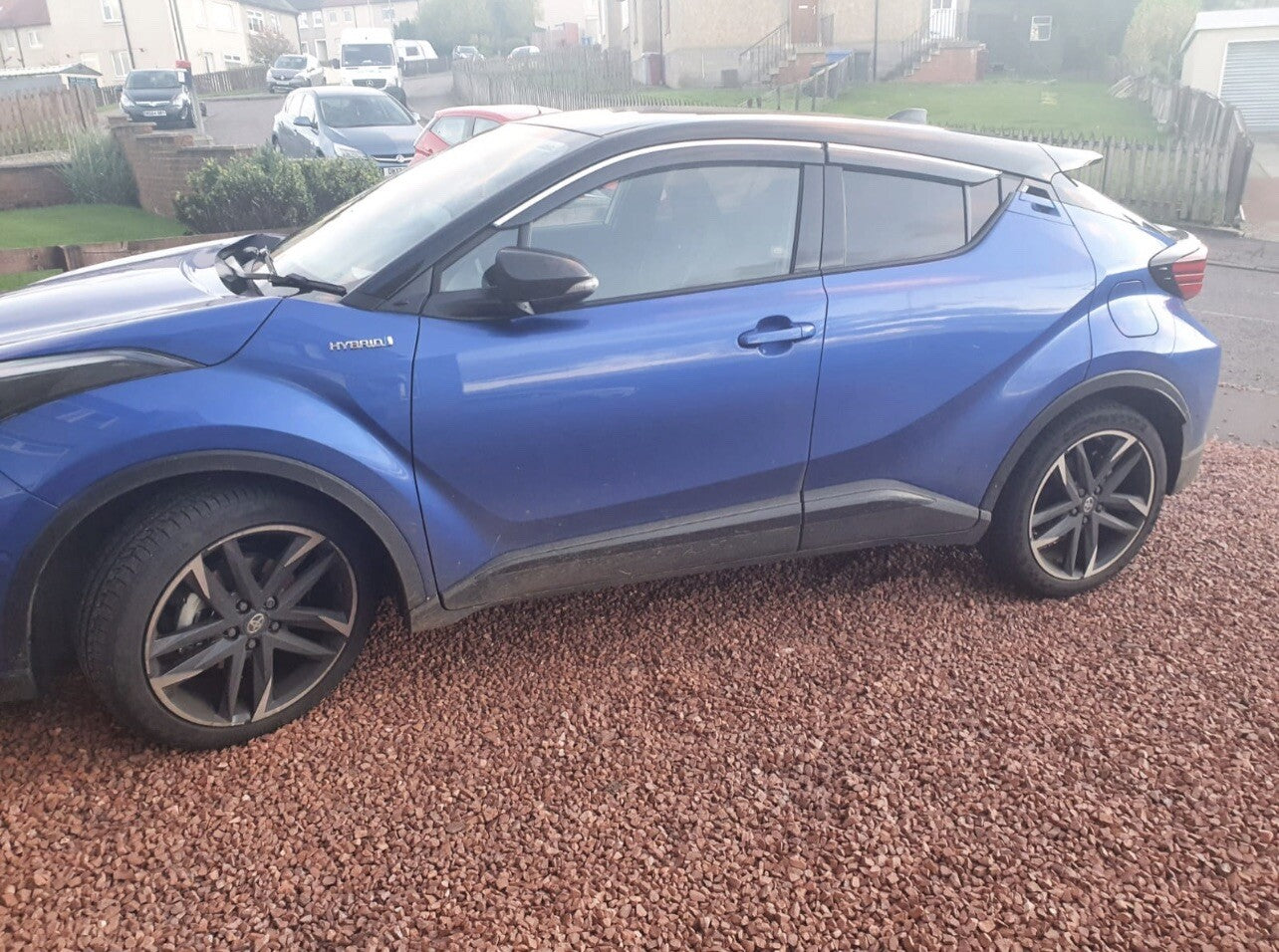 Wind Deflector Set for Toyota CHR _ Front and Rear _ 2017 - 2021 _ Chrome
