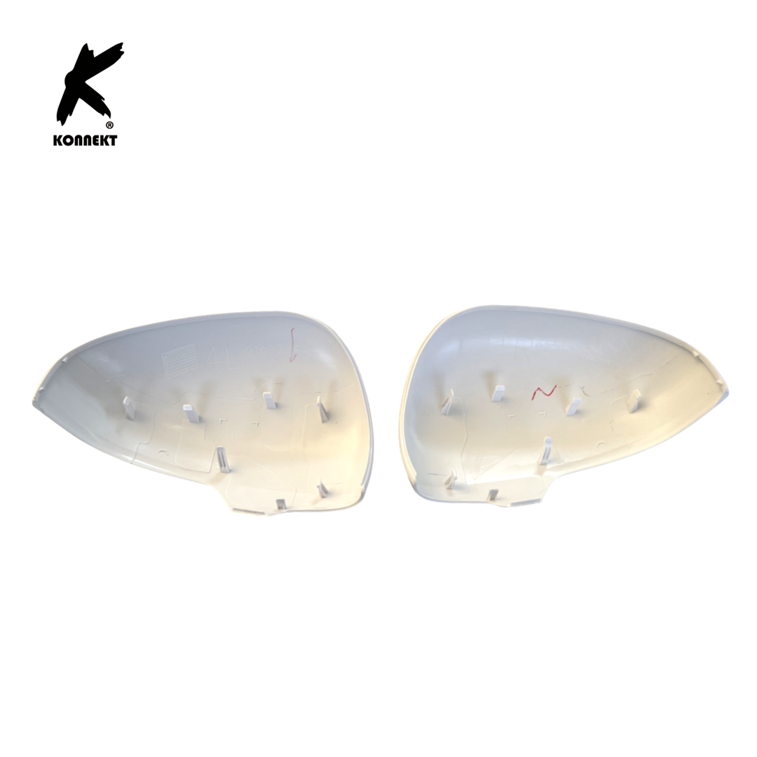Pair of White Wing Mirror Covers for TOYOTA Prius _ MK3 _ 2009 - 2015