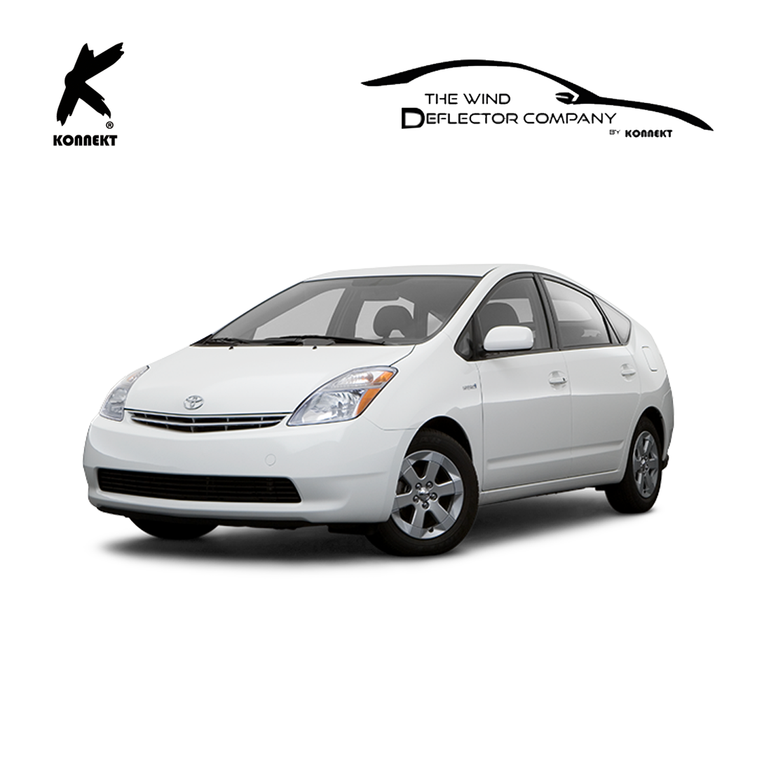 Wind Deflector Set for TOYOTA Prius _ '03 - '08 _ Front & Rear _ 4 Pcs (Chrome)