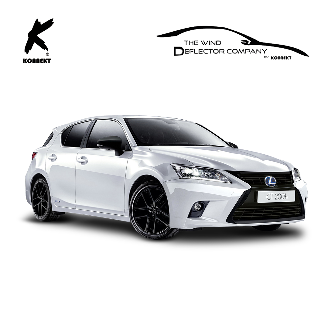 Wind Deflector Set for Lexus CT200H _ 2011 - 2017 _ Front & Rear _ Chrome