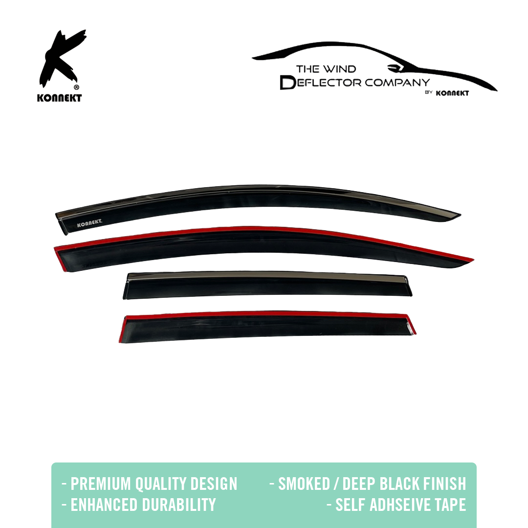 Wind Deflector Set for Renault Clio Hatchback _ 2012-2018 _ Front & Rear _ 4 Pcs