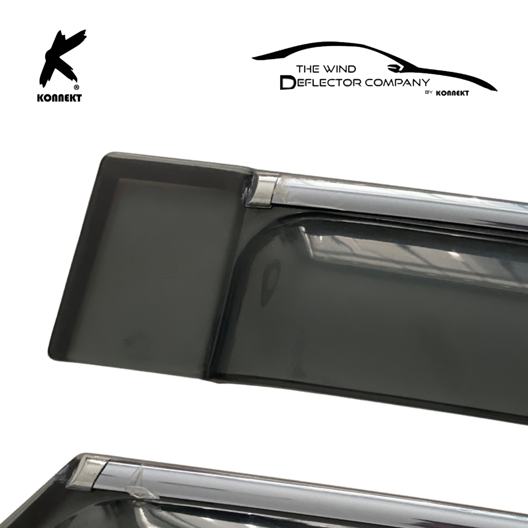 Wind Deflector Set for TOYOTA Prius _ '03 - '08 _ Front & Rear _ 4 Pcs (Chrome)