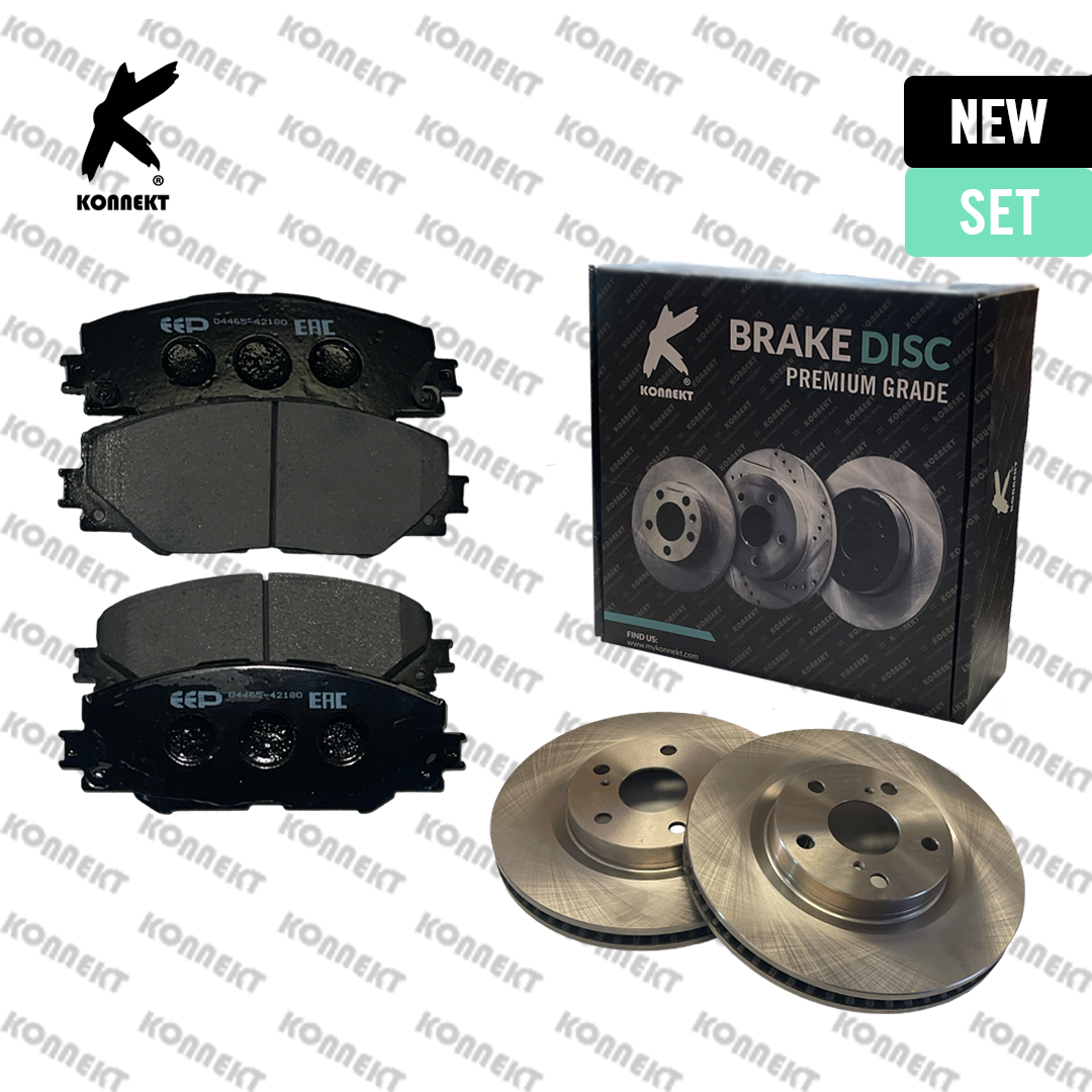 KONNEKT Front Brake Discs & Pads Set for TOYOTA Prius+ PLUS | UK MODEL | 2012-2020
