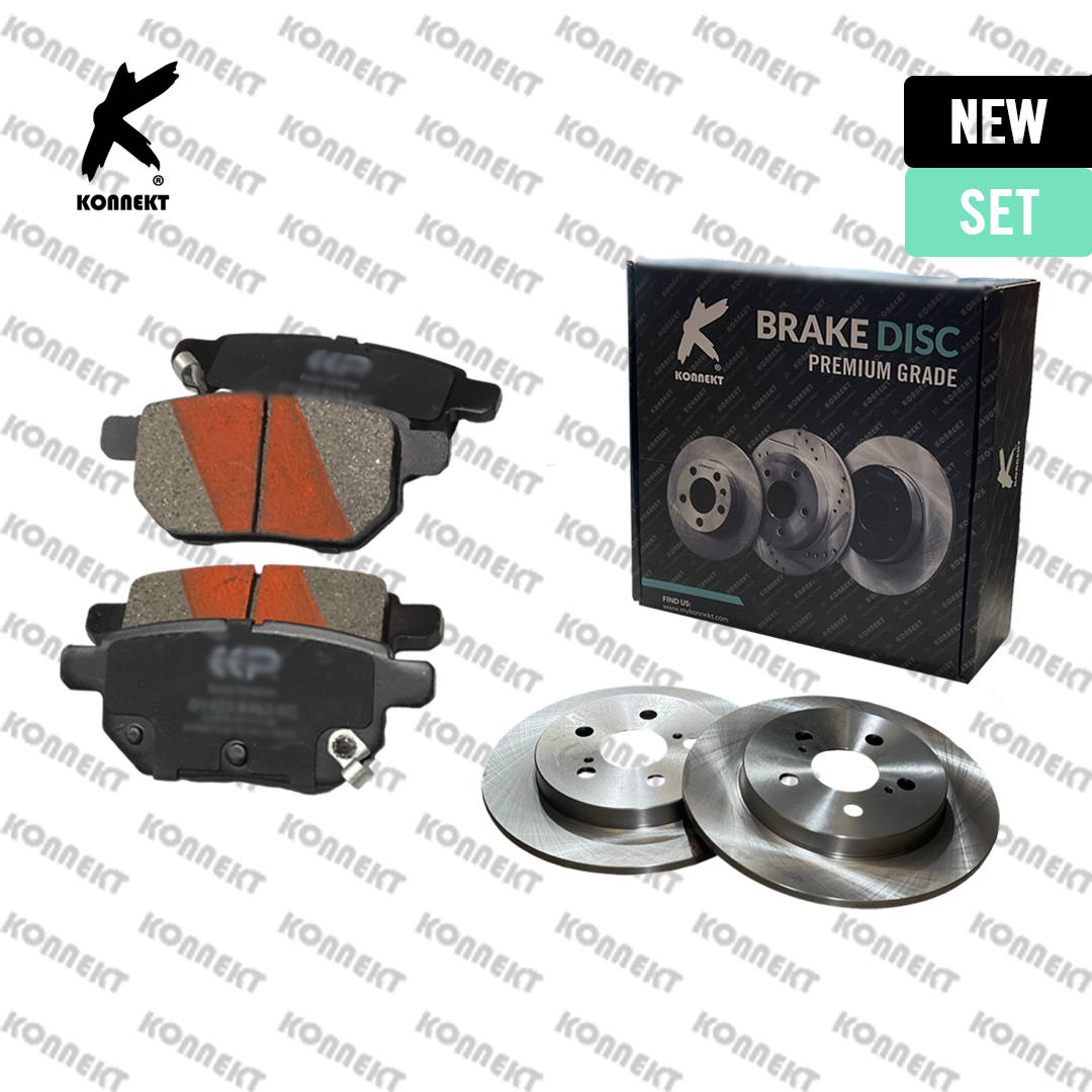 KONNEKT Rear Brake Pads and Discs Set for TOYOTA Prius I 2016 - 2022