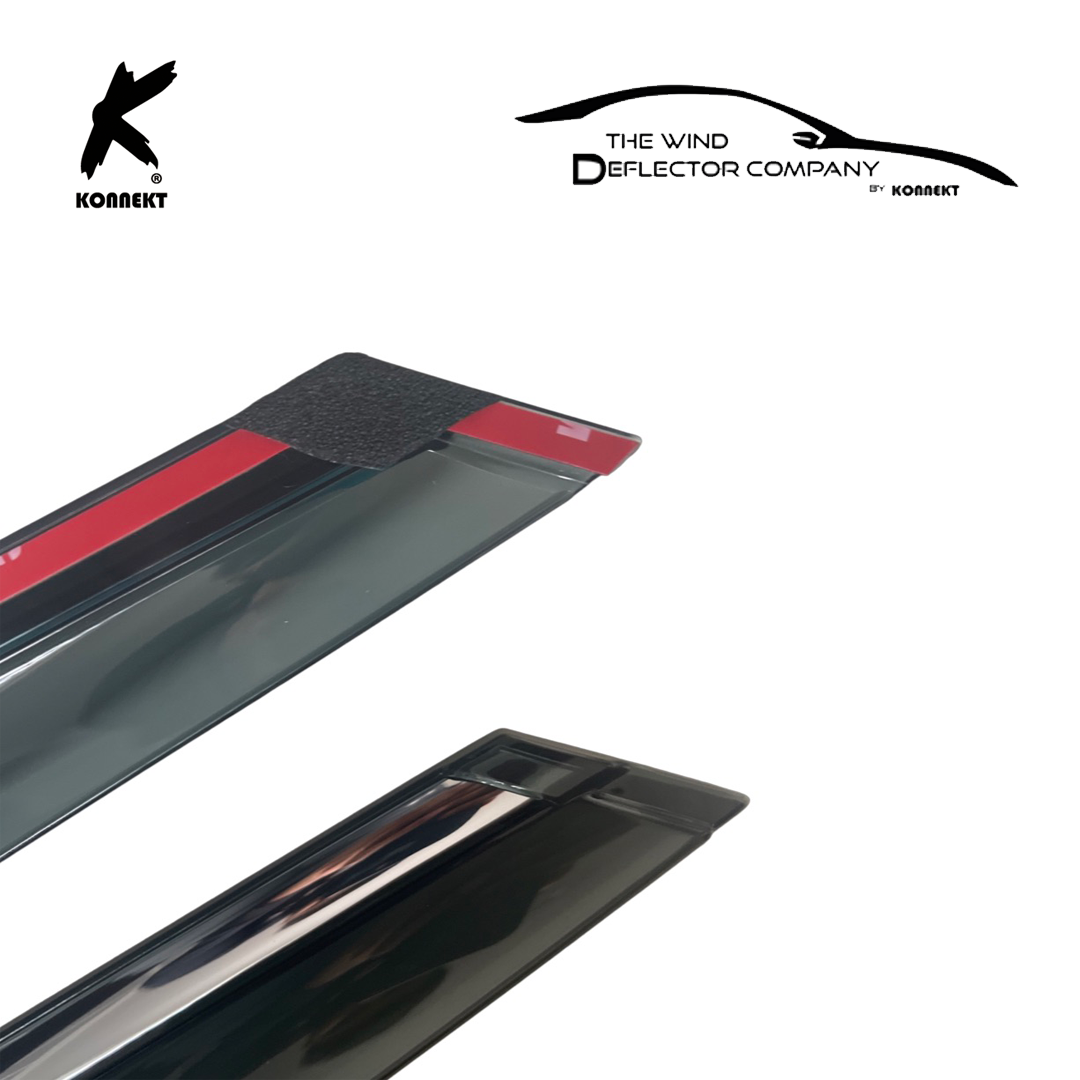 Wind Deflectors For Volkswagen Golf MK7 _ 2014 - 2019 _ Front and Rear _ Chrome