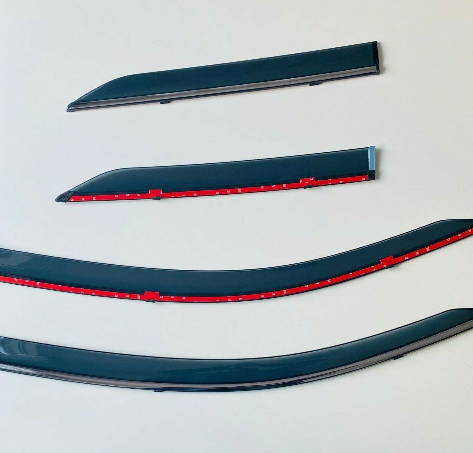 Wind Deflector Set for Toyota CHR _ Front and Rear _ 2017 - 2021 _ Chrome
