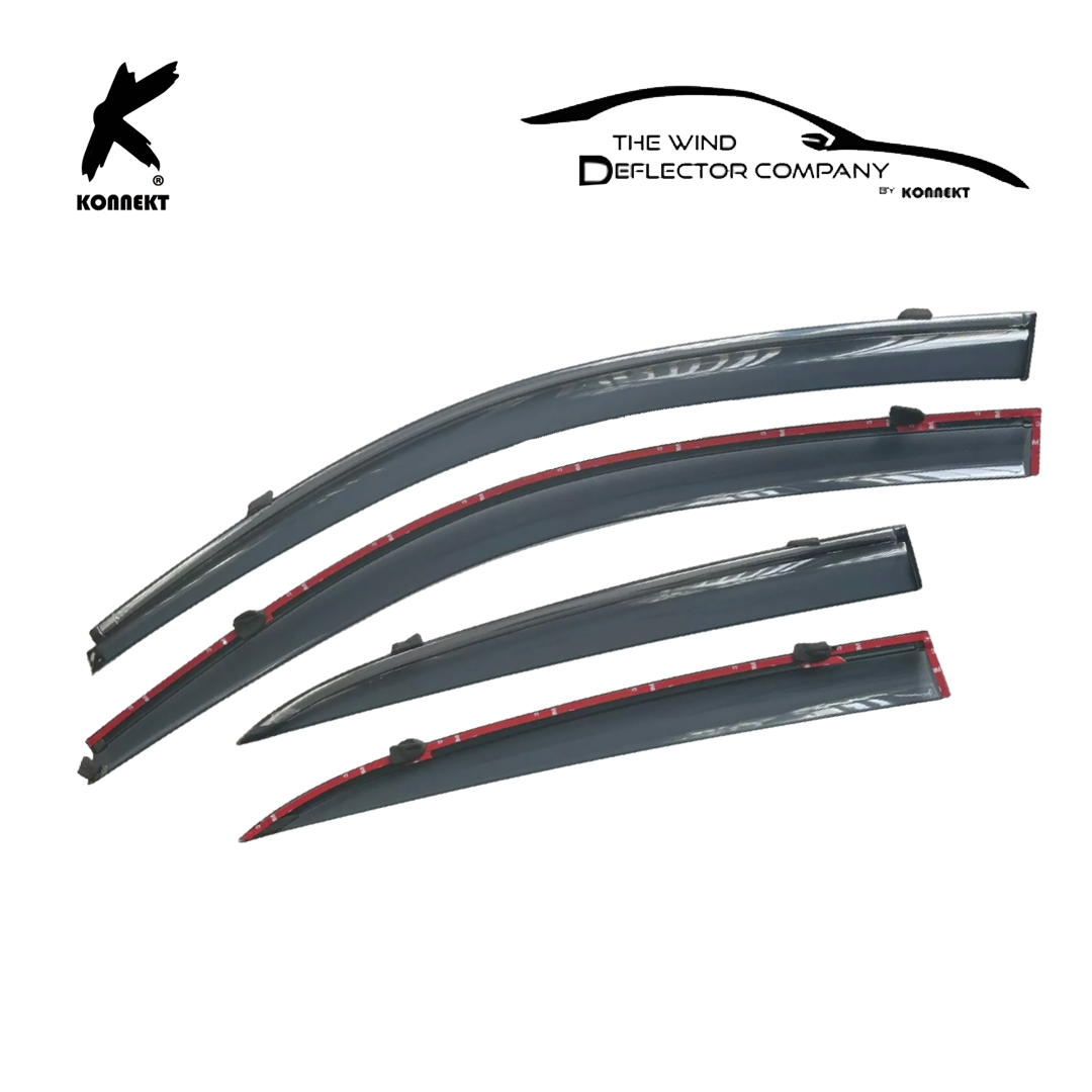 Wind Deflector Set for Lexus CT200H _ 2011 - 2017 _ Front & Rear _ Chrome