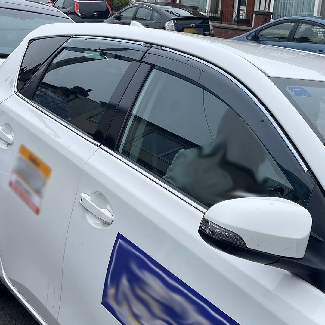 Wind Deflector Set for Toyota Auris _ Front and Rear _ 2013 - 2018 _ Chrome