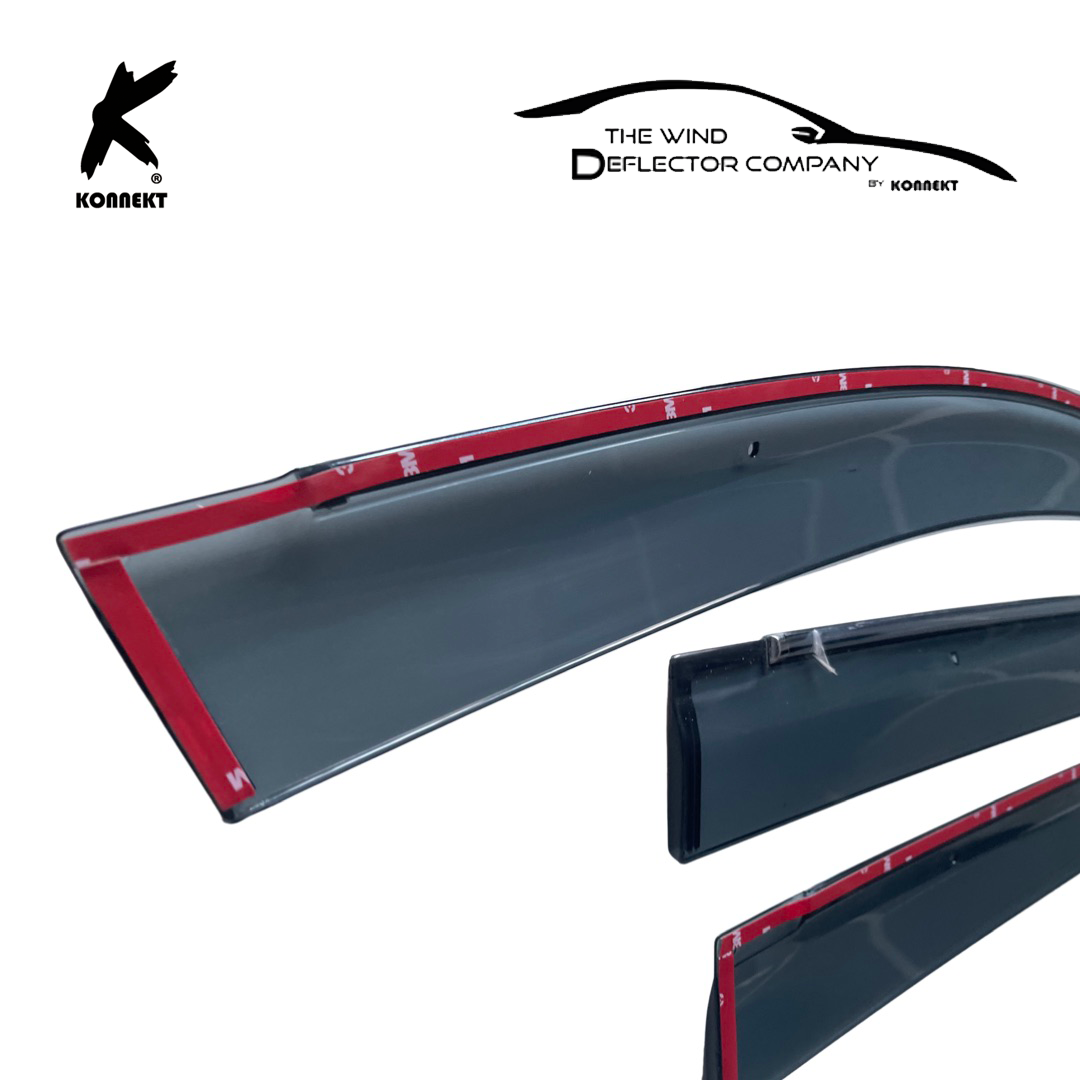 Wind Deflector Set for Toyota Auris _ Front and Rear _ 2013 - 2018 _ Chrome