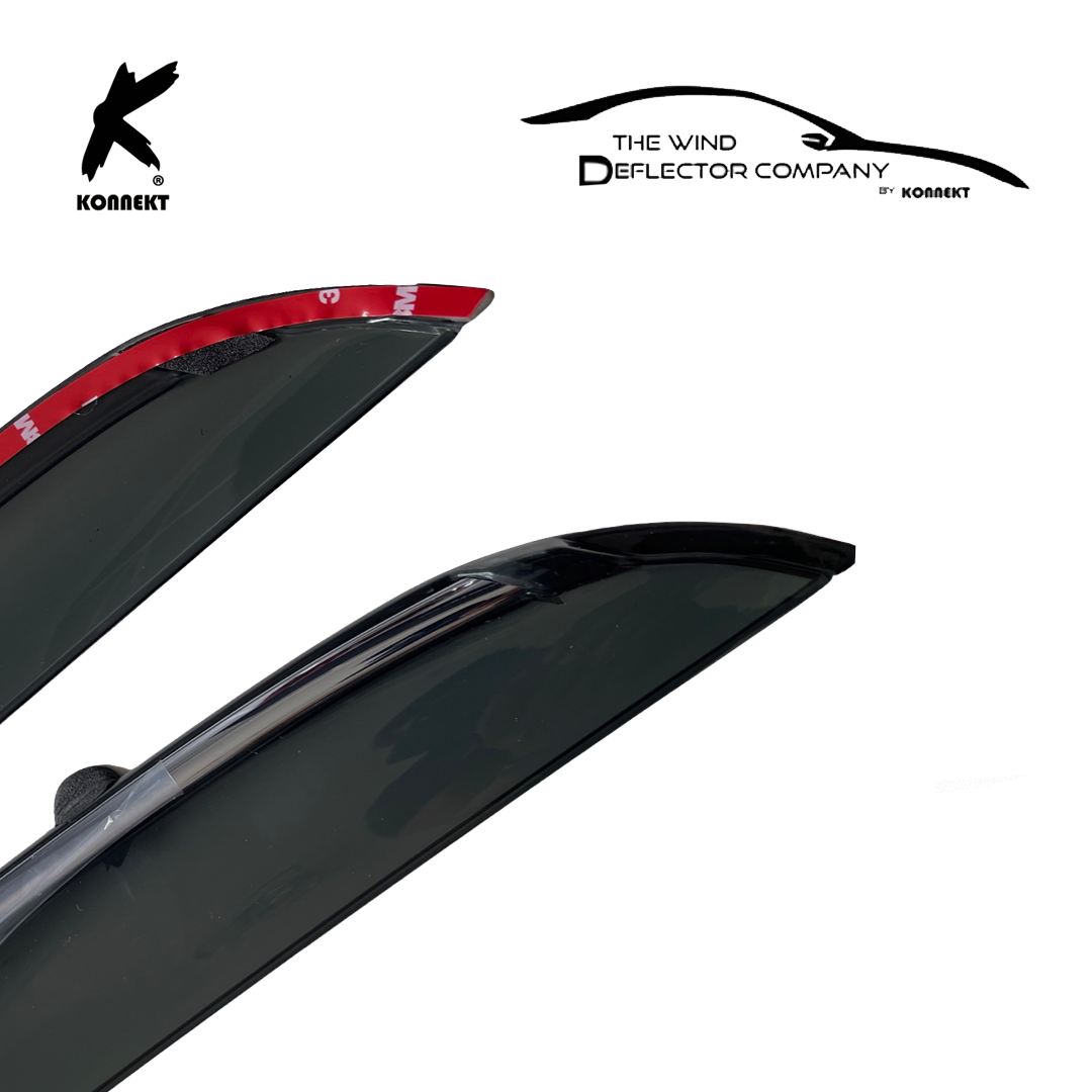 Wind Deflector Set for Toyota Yaris _ 2006 - 2011 _ Chrome _ Front and Rear