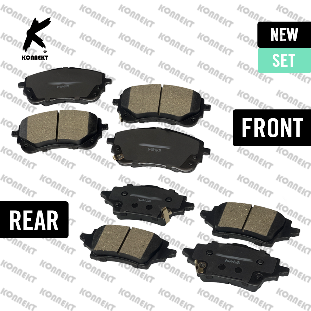 KONNEKT Front & Rear Brake Pads for Corolla Hybrid 2019+ Onward | Hatch, Estate, Saloon