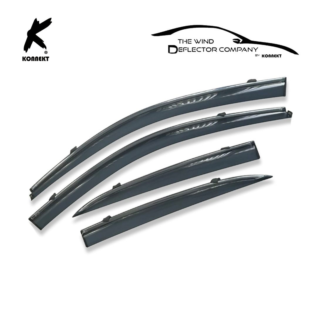 Wind Deflector Set for Lexus CT200H _ 2011 - 2017 _ Front & Rear _ Chrome
