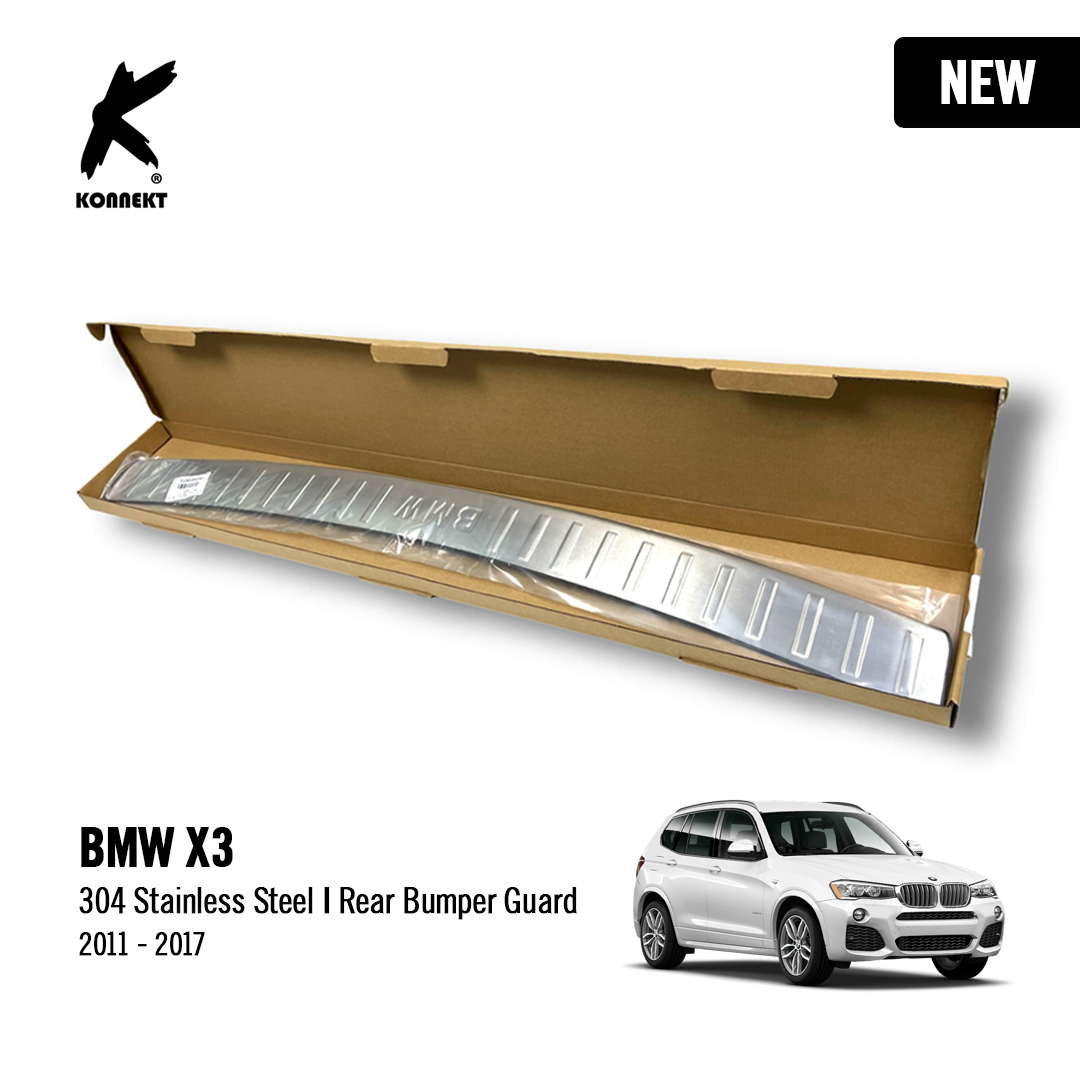 Rear Bumper Edge Protector Guard for BMW X3 _ 2011 - 2017 _ 304 Stainless Steel