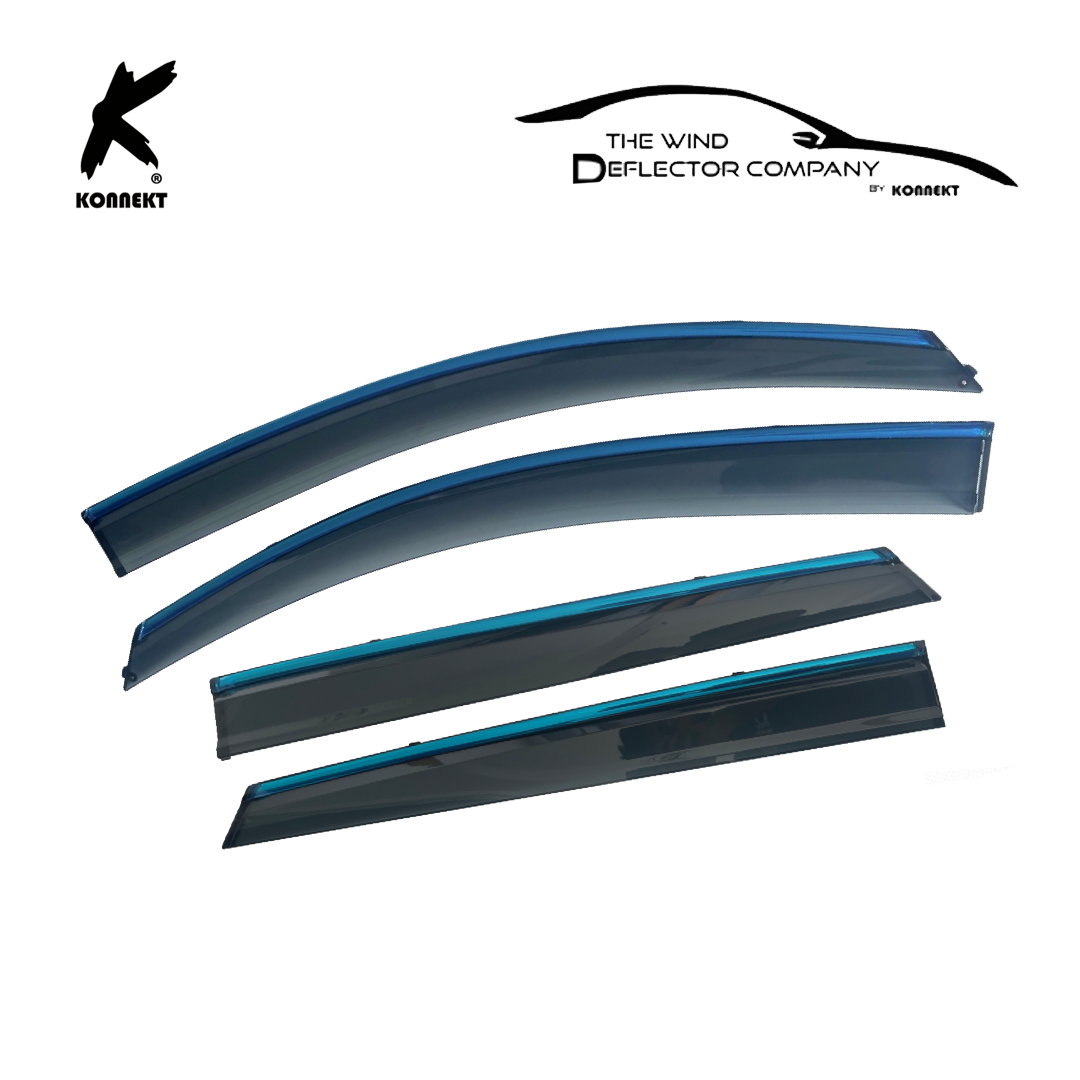 Wind Deflector Set for Hyundai Tucson _ Front and Rear _ 2015 - 2020 _ Chrome