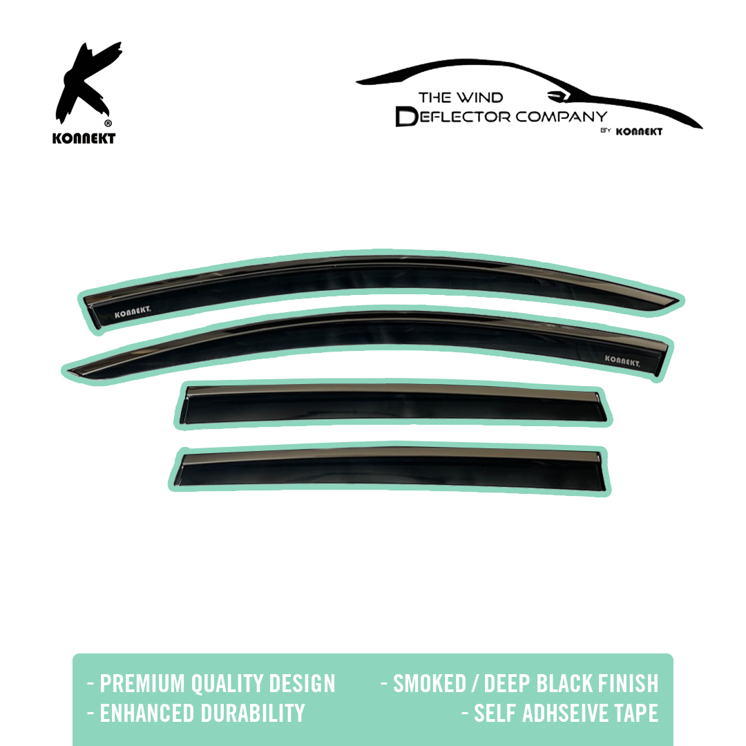 Wind Deflector Set for Renault Clio Hatchback _ 2012-2018 _ Front & Rear _ 4 Pcs