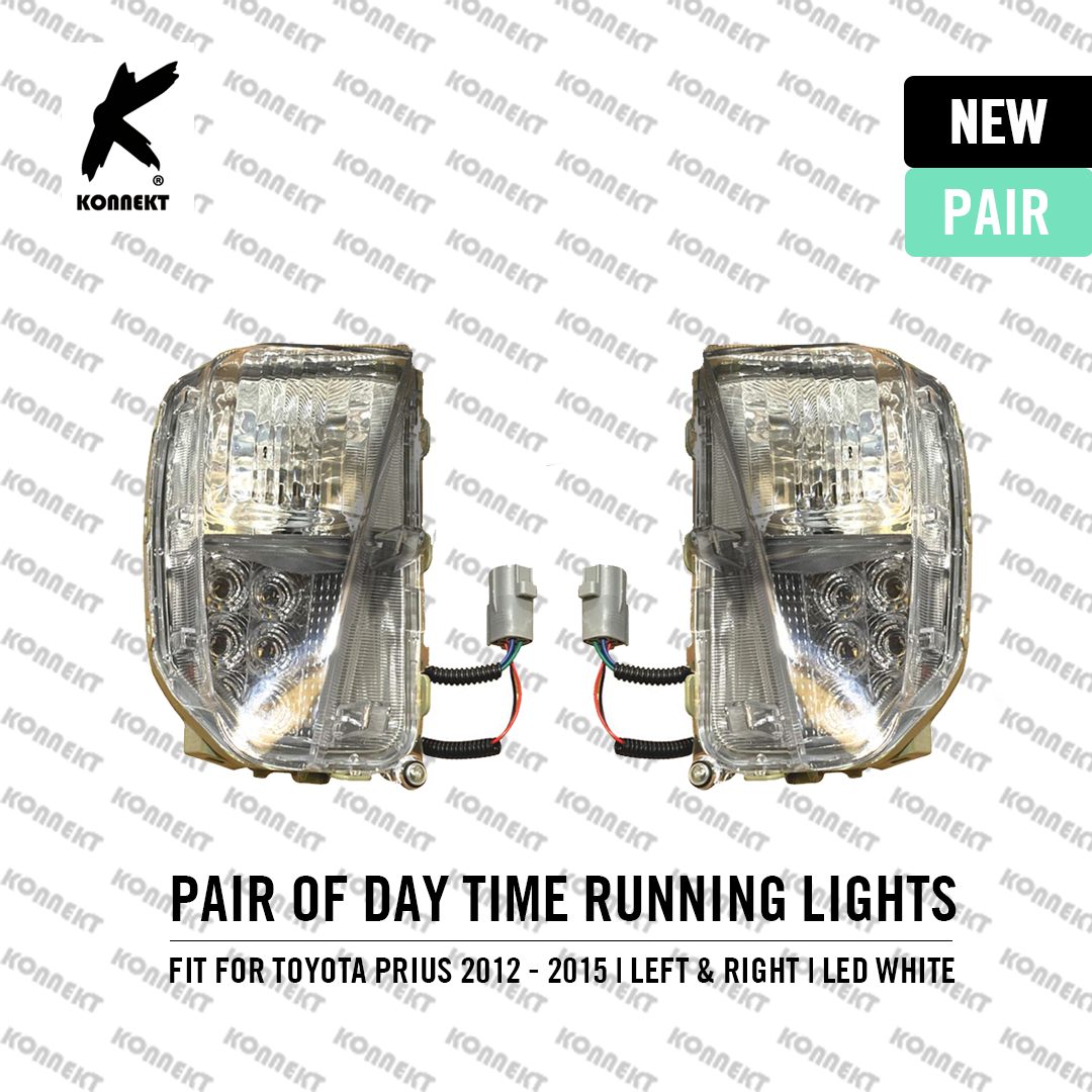 Set of Front Indicator Day Time Running Lights for TOYOTA Prius 2012 - 2015