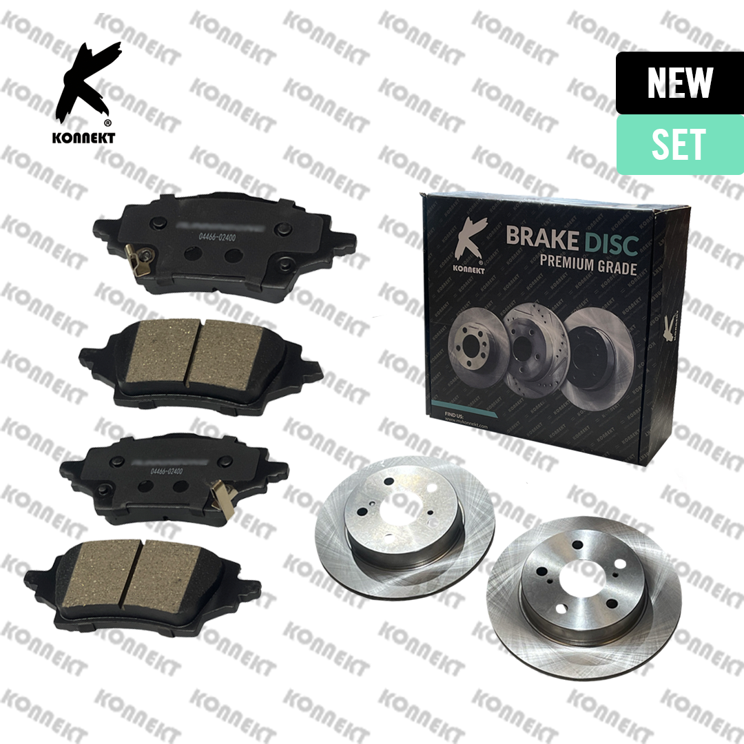 KONNEKT Rear Brake Discs & Brake Pads Set for TOYOTA Corolla | 2019 - 2026