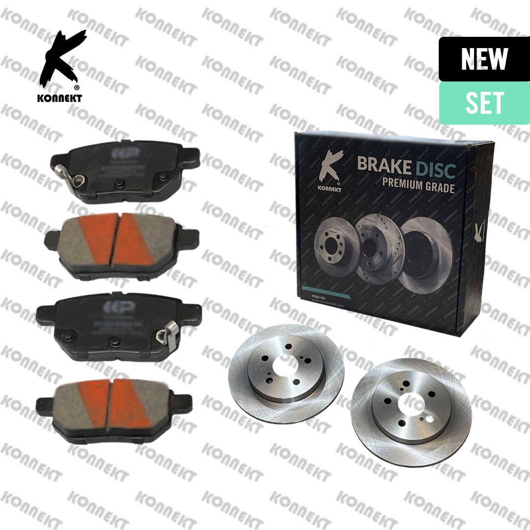 KONNEKT Rear Brake Pads and Discs Set for TOYOTA Prius I 2016 - 2022