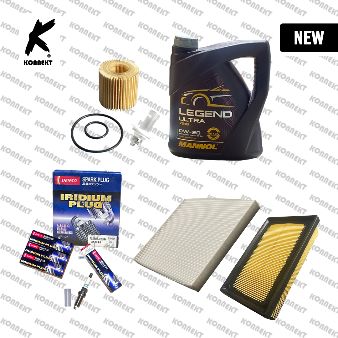 Service Kit for TOYOTA Prius Hybrid _ 2016 - 2022, Air, Oil, Cabin, Plugs & Oil
