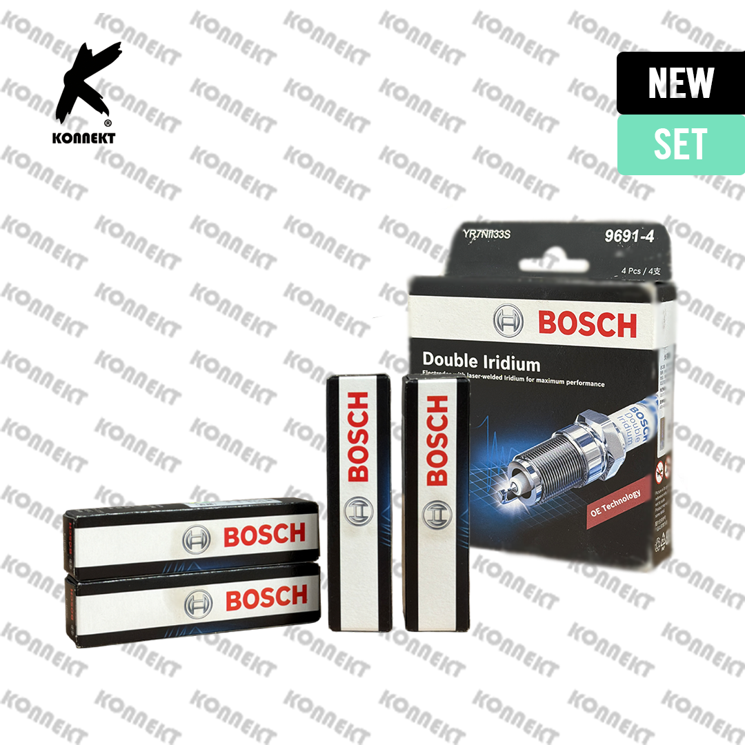 4 x BOSCH Double Iridium Spark Plugs For HYUNDAI Ioniq 2016-2024