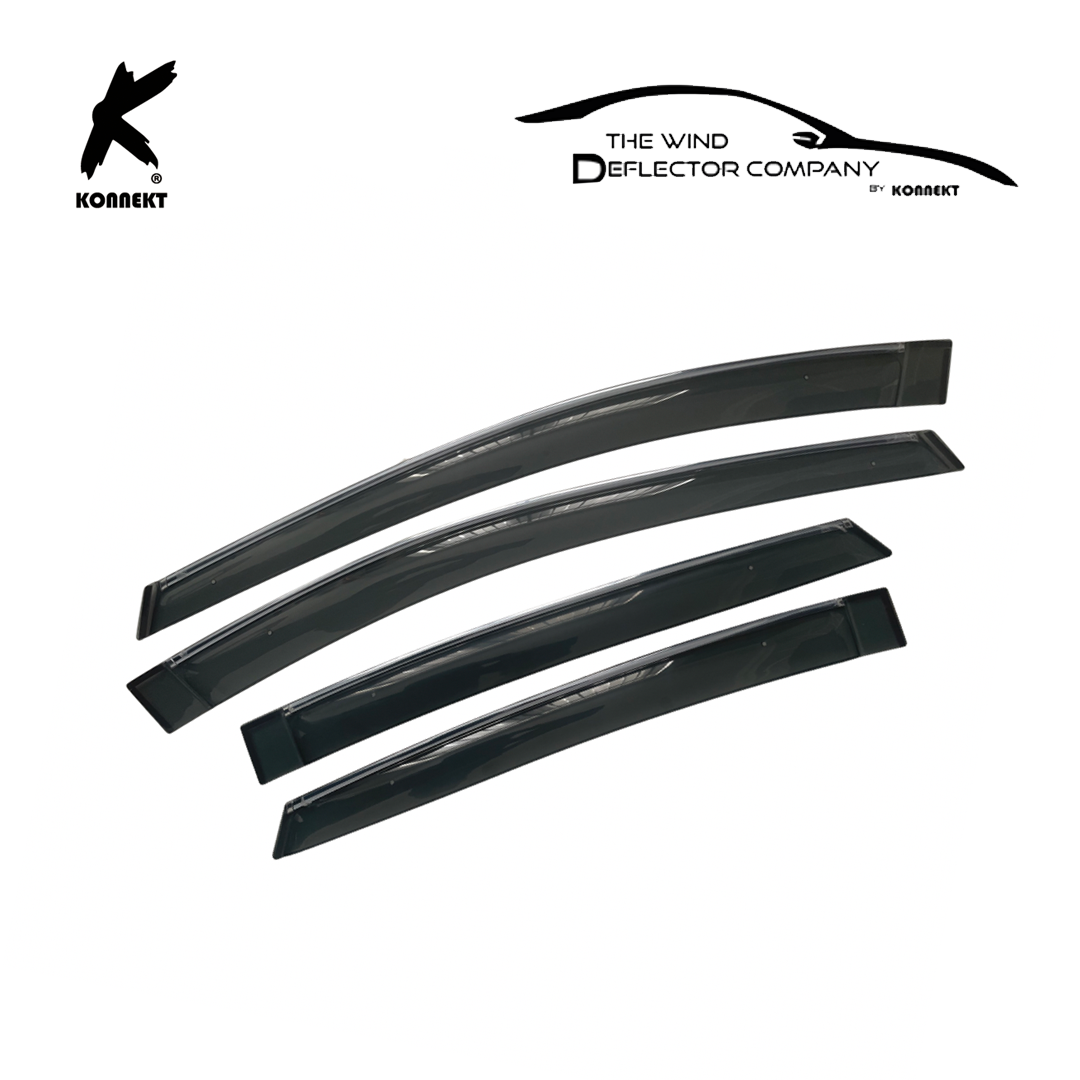 Wind Deflector Set for TOYOTA Prius _ '03 - '08 _ Front & Rear _ 4 Pcs (Chrome)