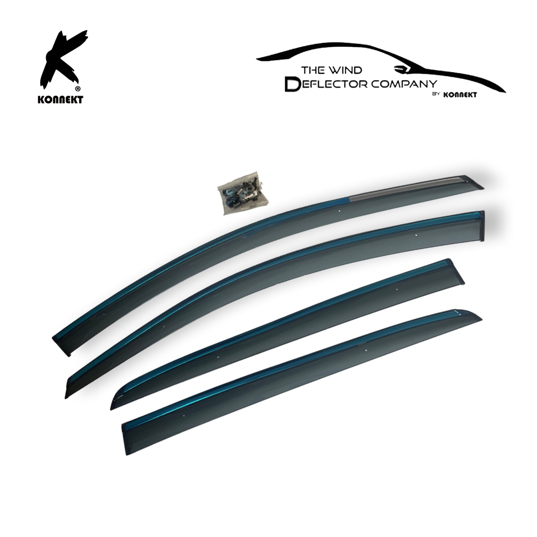 Wind Deflectors For Volkswagen Golf MK7 _ 2014 - 2019 _ Front and Rear _ Chrome