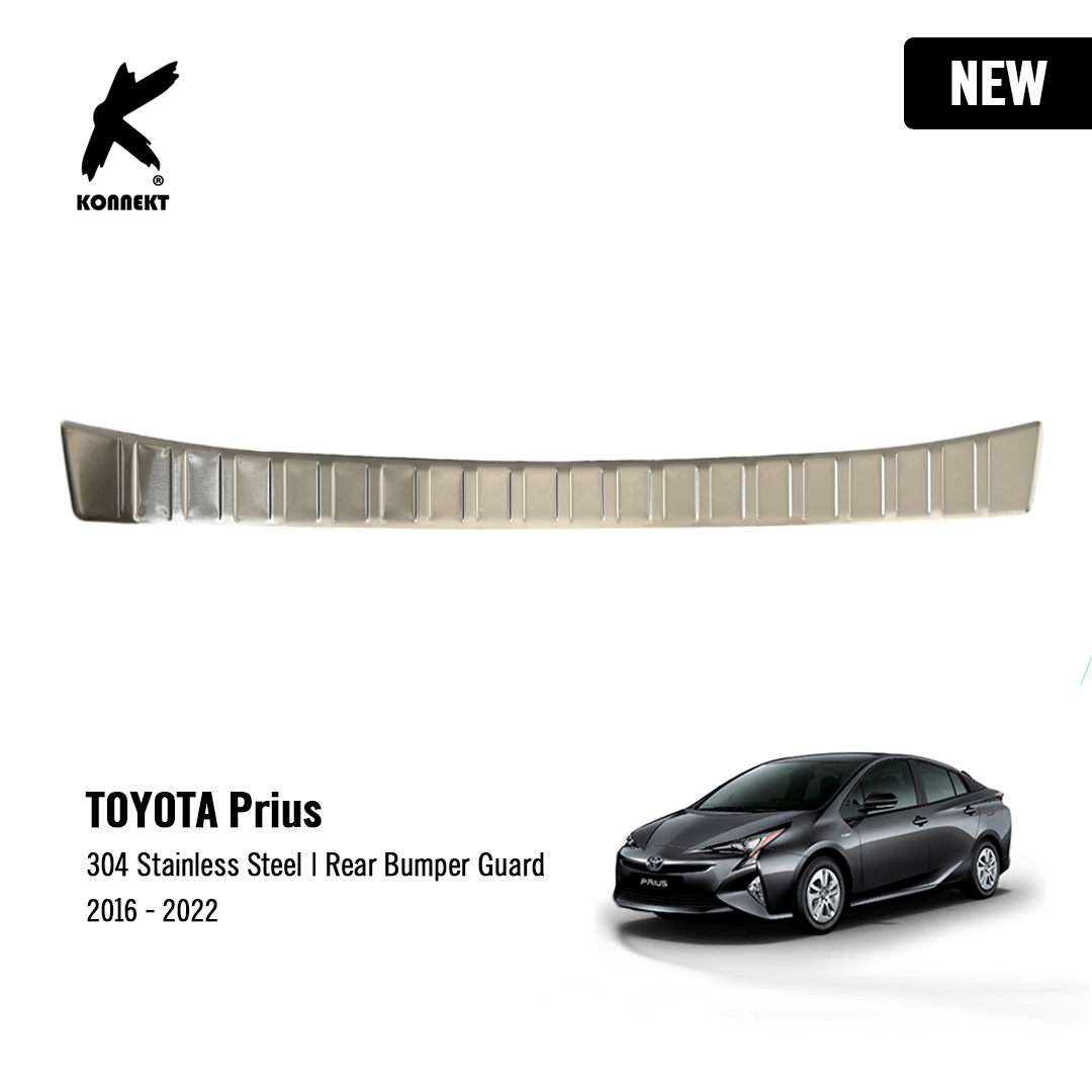 Rear Bumper Edge Protector Guard for TOYOTA Prius _ 2016 - 2018 _ Chrome