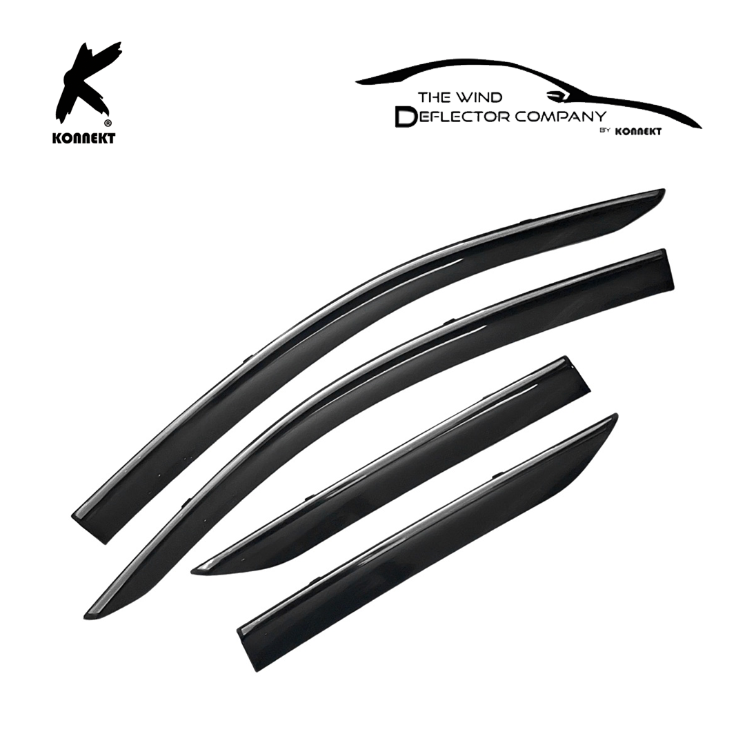 Wind Deflector Set for Toyota CHR _ Front and Rear _ 2017 - 2021 _ Chrome