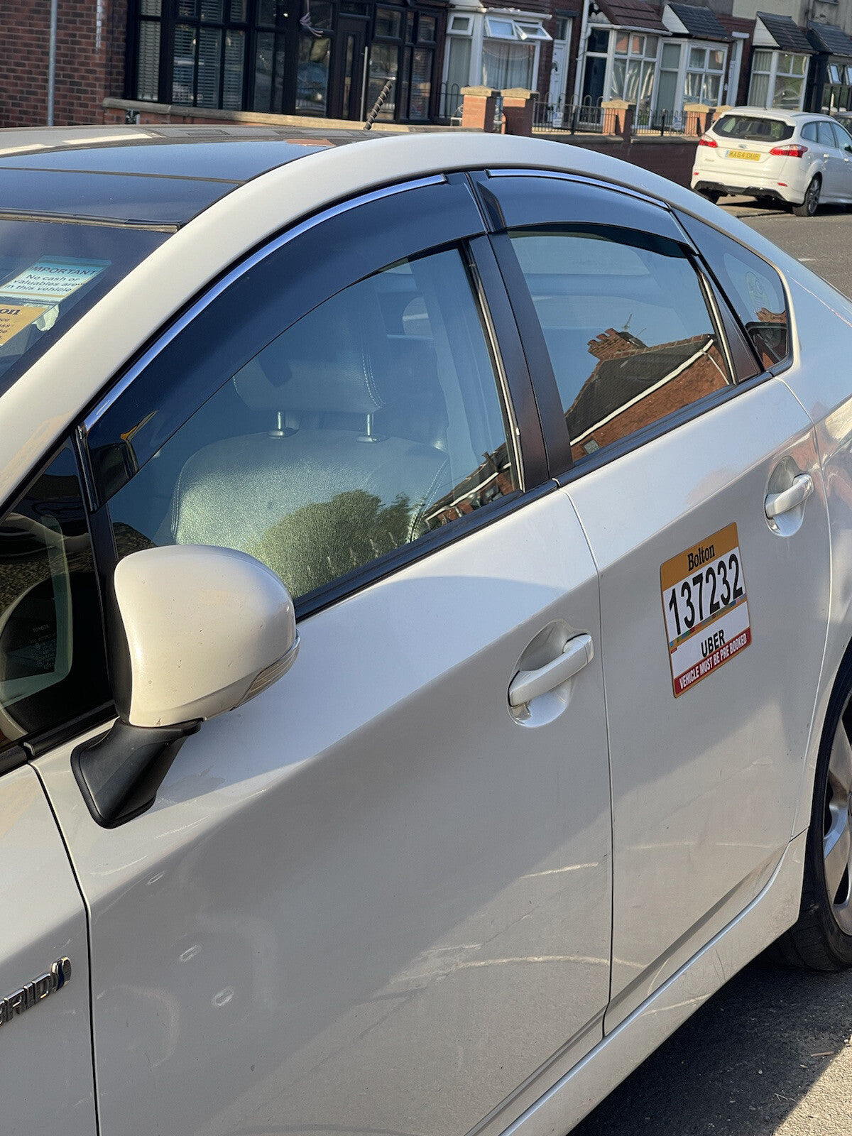 Wind Deflector Set for TOYOTA Prius _ Front & Rear _ 2009 - 2015 _ Chrome _ MK3